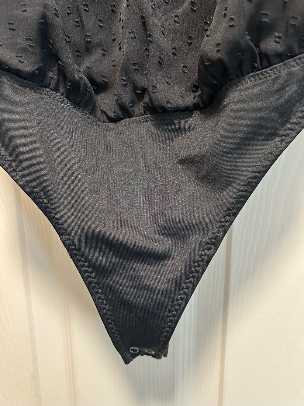 Abercrombie & Fitch Swiss Dot Romantic Long Sleeve Bodysuit|Coquette| Size S - Picture 6 of 11